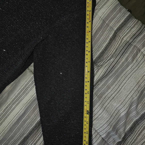 Eliza J Navy Sparkle Stretch Dress Embellished Waist Size 10 - Picture 9 of 15